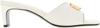 Gucci White Solid Bamboo Heels