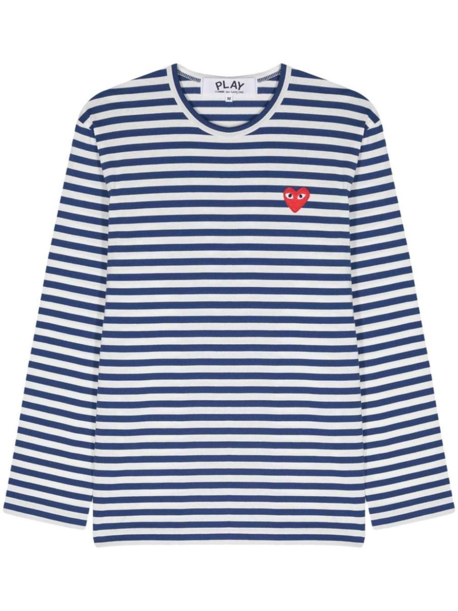 ☆COMME des GARCONS☆ Women's Long Sleeve Monogram Baby Tee WMNS) COMME des GARCONS PLAY Small Logo Long Sleeves Tee