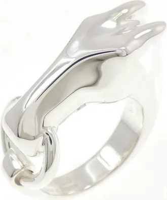 Herm&egrave;s Silver 925 Band Ring (Pre-Owned)
