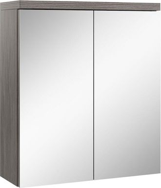 Badplaats Badplaats - Armadietto a specchio Toledo 60 x 60cm Rovere Grigio - specchio armadietto bagno