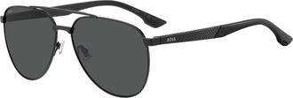 HUGO BOSS 1914/S 003(Ir) Zonnebril - Heren - Zonnebrillen - Zwart - 61 MM - Accessoires