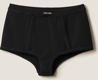 Miu Miu Ribbed knit boxer shorts