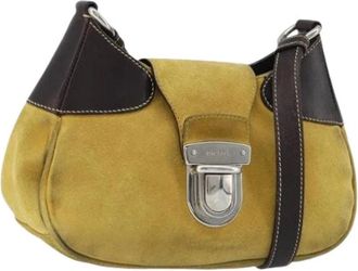 Prada Pre-owned Shoulder Bags, female, Yellow, Size: ONE SIZE Pre-owned Vintage Shoulder Bag