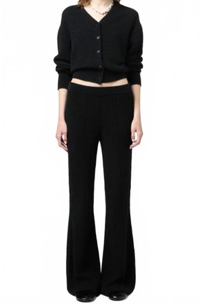 Guest In Residence Boucle Flare Pants In Black