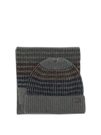 Barbour Branton Set With Scarf And Beanie