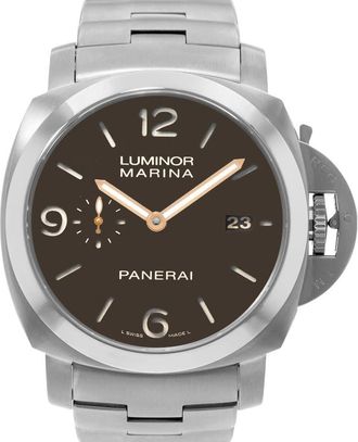 Officine Panerai Pre-owned Panerai Luminor Marina Brown Dial Mens Watch PAM 00352