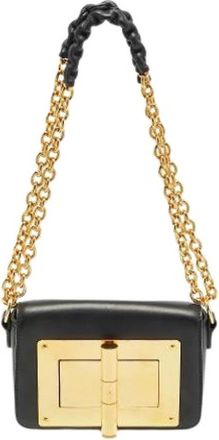 Tom Ford Pre-owned Leren Mini Schoudertas - Dames - Vintage Mini Tas - Zwart - ONE Size - Leer - Vintage