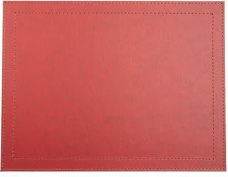 Frieling Davanti by Classic Luxe Placemats Set of 6, Rectangular 16.5 x 12.5 Inch Indoor Outdoor Table Placemats in Ruby Red at Nordstrom