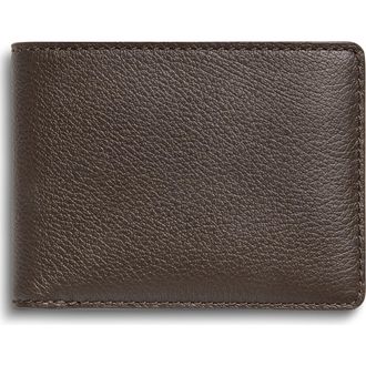 Shinola Canfield Pebble Leather Bifold Wallet in Espresso at Nordstrom