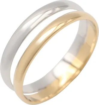 Cartier Gold Silver Yellow Gold (18K) White Gold (18K) Band Ring (Pre-Owned)