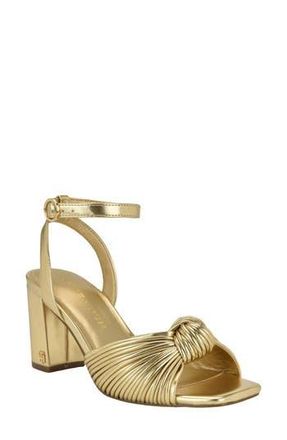 Tommy Hilfiger Sarifina Knotted Strap Sandal in Gol01- Summer Gold at Nordstrom Rack, Size 10