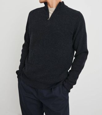 Rails Stark Quarter Zip Sweater In Cast Iron