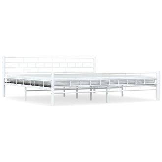 Berkfield Home Bed Frame White Metal 200x200 cm