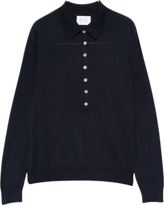 Be You Zijden & Nylon Polo - Dames - Polos - Blauw - L - Nylon - Tops