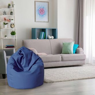Talamo Italia Talamo Italia - Dmora Puf Elegante, Color Azul, Medidas 80 X 120 X 80 Cm, Con Embalaje Reforzado