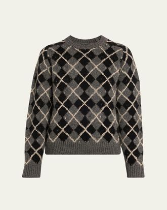 Khaite Pratt Argyle Cashmere Sweater