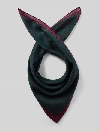 Jake*s Casual Bandana aus Baumwoll-Seide-Mix im Allover-Look in Bottle, Gr&ouml;&szlig;e 1