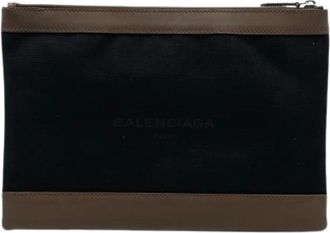 Balenciaga Pre-owned Canvas Clutch - Dames - Vintage Clutch - Zwart - ONE Size - Vintage
