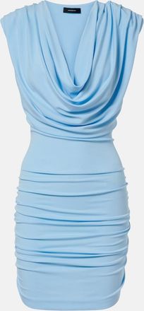 Wardrobe.NYC Vestido corto de jersey drapeado