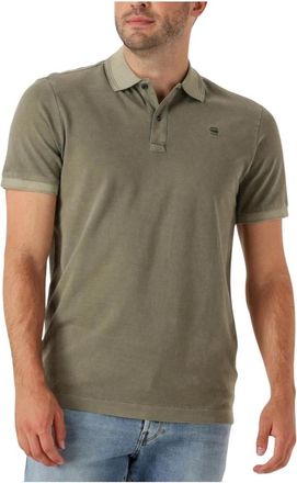 G-Star Dunda Overdyed Slim Polo - Heren - Polos - Groen - S - Katoen - Tops