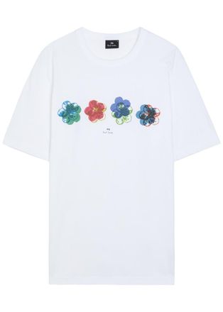 Paul Smith Floral-print Cotton T-shirt - White - Xxl