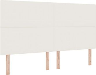 vidaXL LED Headboard with LED Strip Lights Cream 180 cm Polyester vidaXL