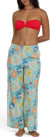 Billabong Palm Grove Cotton Straight Leg Pants in Dream Blue at Nordstrom, Size X-Small