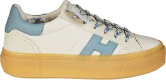 Hogan Cream Upper Light Blue Sneakers