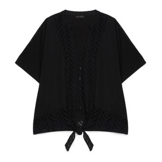 Fiorella Rubino Overhemden, Dames, Zwart, XL, Blouses
