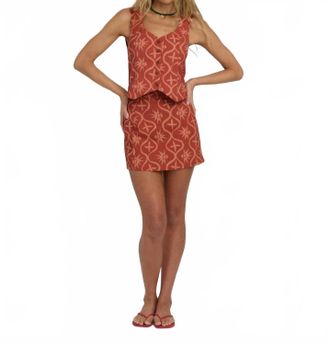 Billabong Sunny Waves Vest In Dark Coral