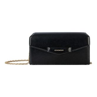 Givenchy Antigona Wallet on Chain - Dames - Tassen - Zwart - Maat: ONE Size Katoen