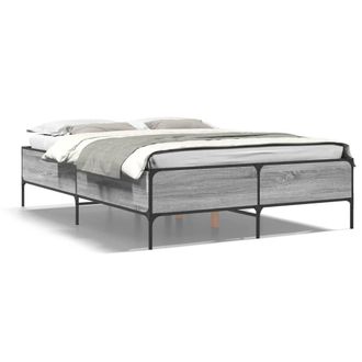 Berkfield Home Bed Frame without Mattress Grey Sonoma 140x200 cm