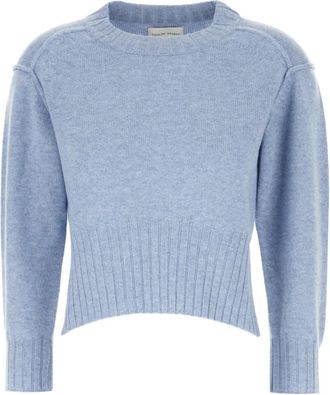 Loulou Studio Lian Sweater - Dames - Cashmere truien - Blauw - L - Kasjmier - Truien & Vesten