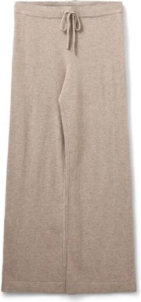 Sofie Schnoor Bruin Melange Loszittende Broek - Dames - Wijde Broeken - Bruin - XS - Wol - Broeken