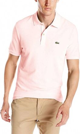 Lacoste Classic Pique Slim Fit Short Sleeve Polo In Flamingo