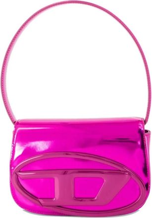 Diesel 1DR-Iconic Schoudertas - Dames - Handtassen - Roze - ONE Size - Leer - Tassen