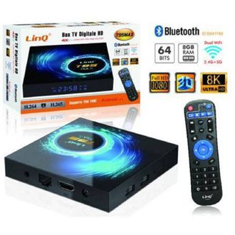 Trade Shop Trade Shop Traesio - Linq - Box Tv Digitale Hd Android 10.0 T95max Ridotte Dimensioni Full Hd Wifi Usb Telecomando