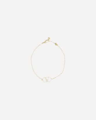 Valentino Garavani VLogo Signature Bracelet in metal and Swarovski crystals Female M