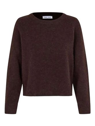 Samsøe & Samsøe Nor o-n round-neck sweater - women - Wool/Alpaca/Recycled Polyester/Elastane - S - Brown