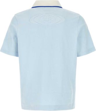 Casablanca Mens Polo Blue Cotton Nylon