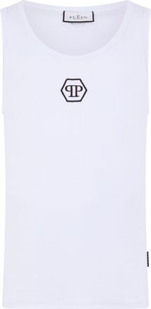 Philipp Plein Cotton Tank Top Hexagon