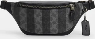 Coach Warren Mini Belt Bag In Signature Canvas With Stripes