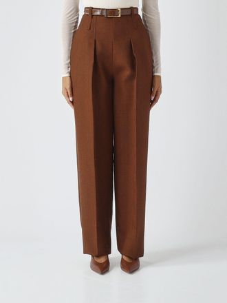 Elisabetta Franchi Pantaloni palazzo a vita alta in pura lana vergine
