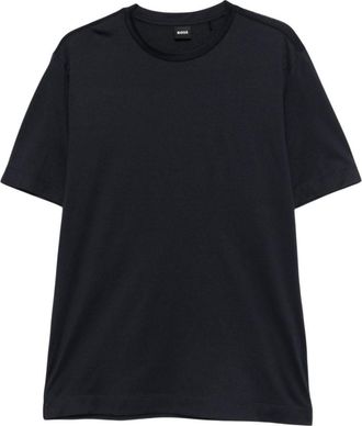 HUGO BOSS Blue Solid Crew Neck T-Shirt