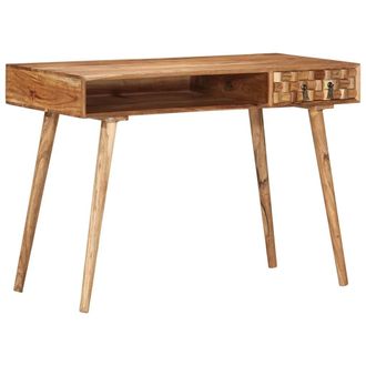 vidaXL Escritorio De Madera Maciza De Acacia 110x50x76 Cm Vidaxl