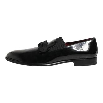 Dolce & Gabbana Slippers - Heren - Loafers - Zwart - 44 EU - Katoen - Schoenen