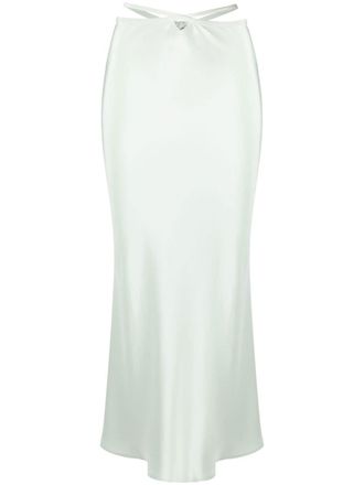 CHRISTOPHER ESBER Gonna midi Loophole con dettaglio cut-out - Verde