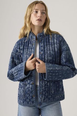 Levi's Giacca con imbottitura a righe - Donna - XS - Blu / Emme Patchwork Bandana Dark Indigo