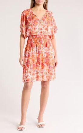 Trina Turk Byrds Smocked Waist Dress in Slushie Multi at Nordstrom Rack, Size Large