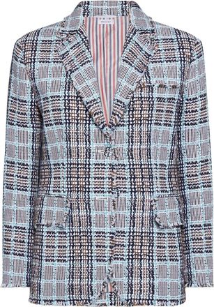 Thom Browne Blazer a quadri - Blu